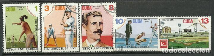 Sellos: CUBA SERIE COMPLETA MATASELLADA DE 1974 - Foto 1