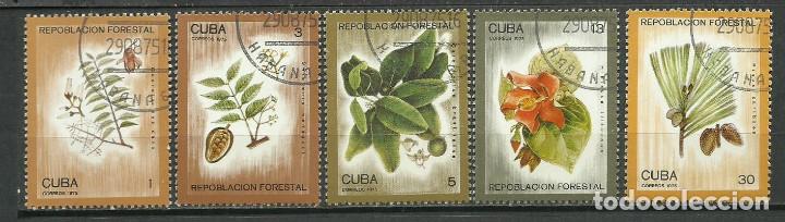 Sellos: CUBA SERIE COMPLETA MATASELLADA DE 1975 - Foto 1