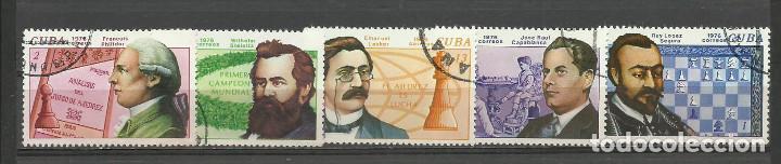 Sellos: CUBA SERIE COMPLETA MATASELLADA DE 1976 - Foto 1