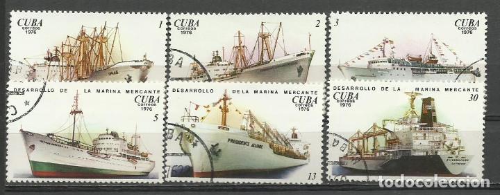Sellos: CUBA SERIE COMPLETA MATASELLADA DE 1976 - Foto 1