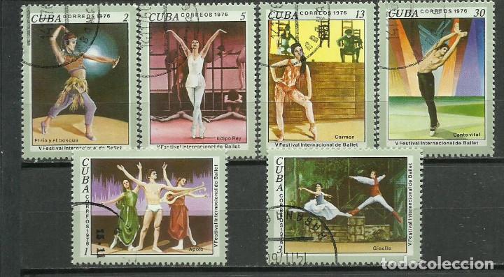Sellos: CUBA SERIE COMPLETA MATASELLADA DE 1976 - Foto 1