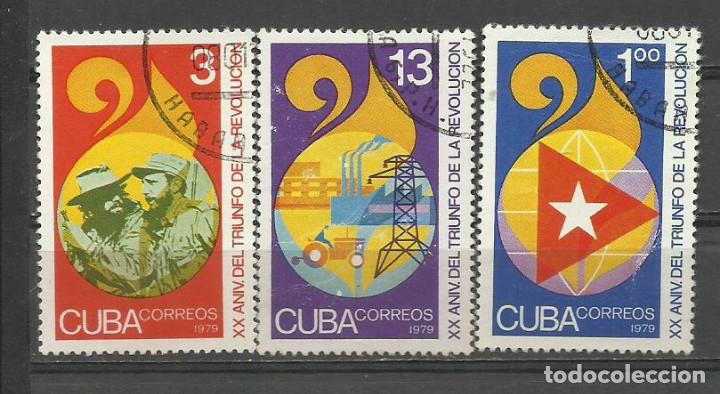 Sellos: CUBA SERIE COMPLETA MATASELLADA DE 1979 - Foto 1