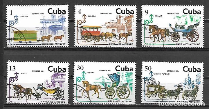Sellos: CUBA SERIE COMPLETA MATASELLADA DE 1981 - Foto 1