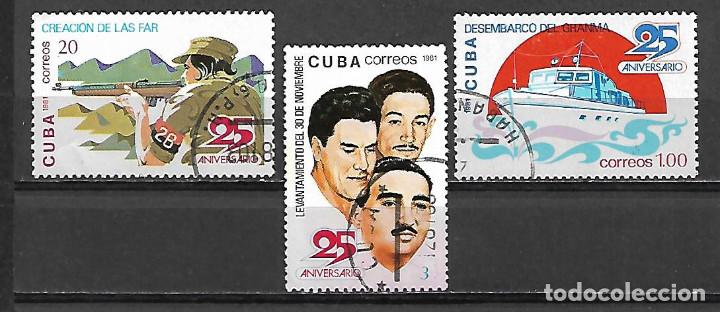 Sellos: CUBA SERIE COMPLETA MATASELLADA DE 1981 - Foto 1