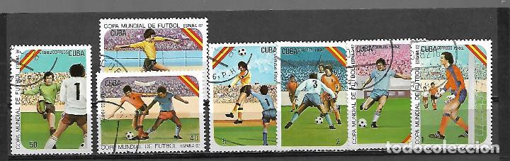 Sellos: CUBA SERIE COMPLETA MATASELLADA DE 1982 - Foto 1