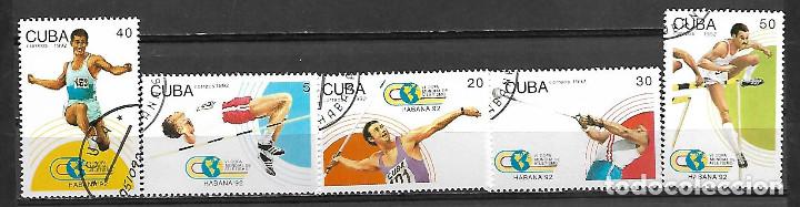 Sellos: CUBA SERIE COMPLETA MATASELLADA DE 1992 - Foto 1