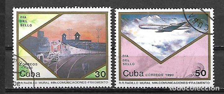 Sellos: CUBA SERIE COMPLETA MATASELLADA DE 1990 - Foto 1