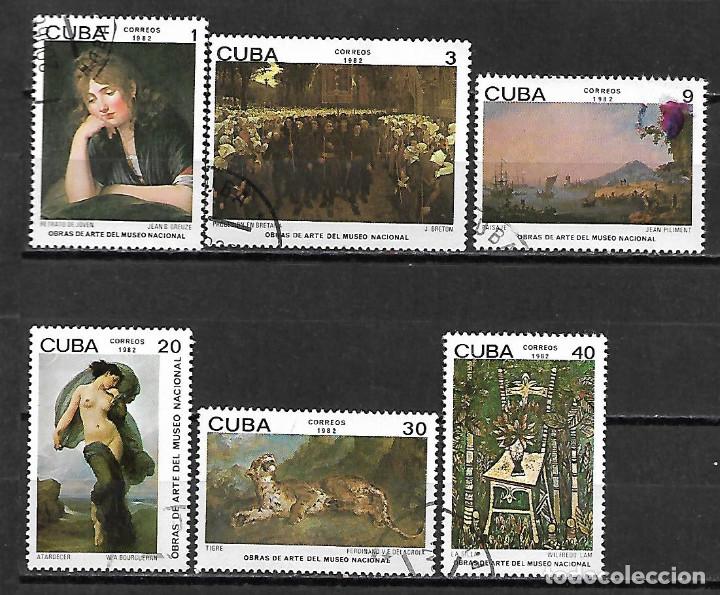 Sellos: CUBA SERIE COMPLETA MATASELLADA DE 1982 - Foto 1