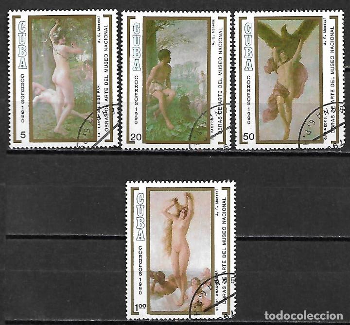Sellos: CUBA SERIE COMPLETA MATASELLADA DE 1990 - Foto 1