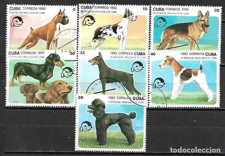 Sellos: CUBA SERIE COMPLETA MATASELLADA DE 1992 - Foto 1