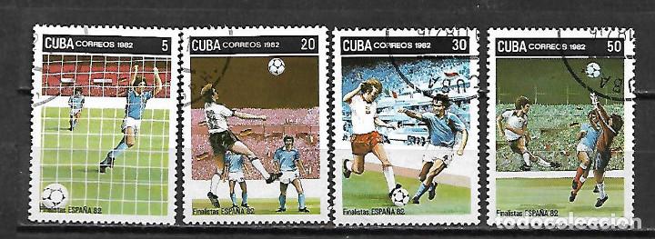 Sellos: CUBA SERIE COMPLETA MATASELLADA DE 1982 - Foto 1