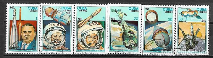 Sellos: CUBA SERIE COMPLETA MATASELLADA DE 1986 - Foto 1