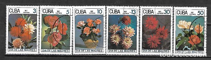 Sellos: CUBA SERIE COMPLETA MATASELLADA DE 1987 - Foto 1