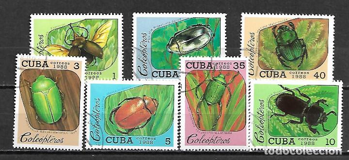 Sellos: CUBA SERIE COMPLETA MATASELLADA DE 1988 - Foto 1