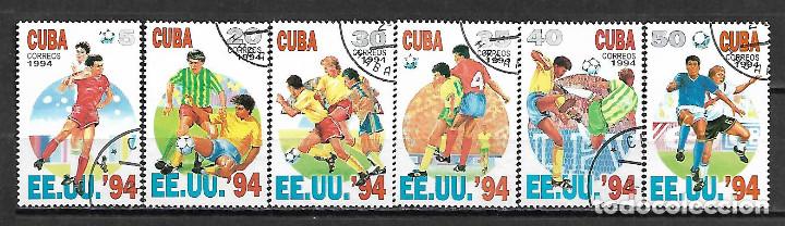 Sellos: CUBA SERIE COMPLETA MATASELLADA DE 1994 - Foto 1