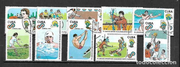 Sellos: CUBA SERIE COMPLETA MATASELLADA DE 1989 - Foto 1
