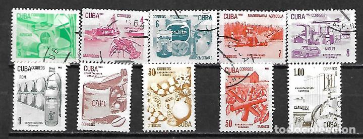 Sellos: CUBA SERIE COMPLETA MATASELLADA DE 1982 - Foto 1