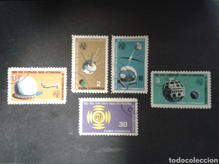 Sellos: CUBA. YVERT 849/53. SERIE COMPLETA USADA. UIT. - Foto 1