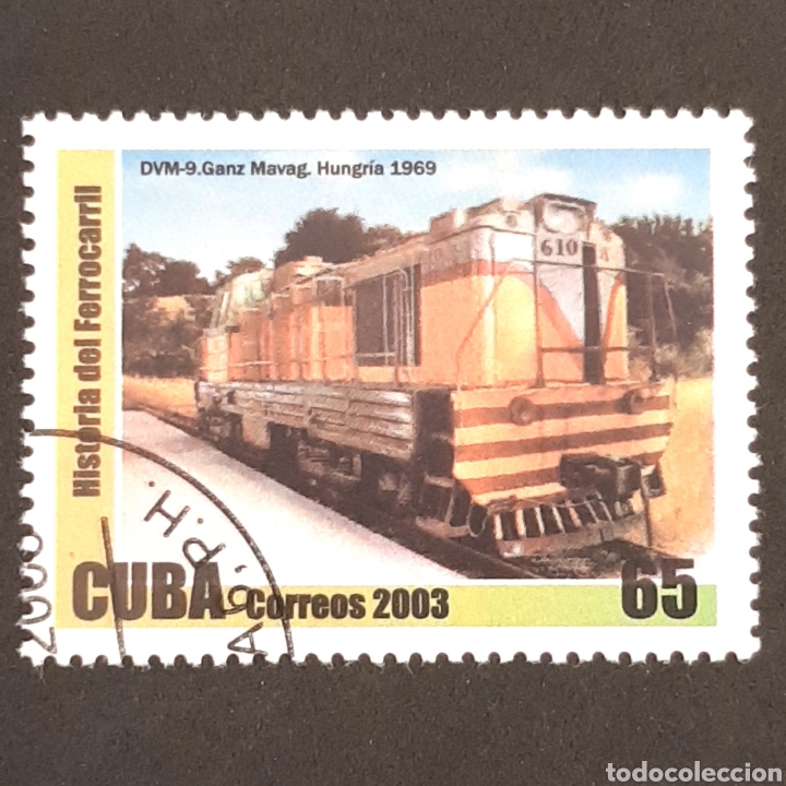 Selos: A&ntilde;o 2003,n&deg;4097-101 YVERT,HISTORIA DEL FERROCARRIL EN CUBA- DVM-9.GANZ MAVAG.- HUNGRIA 1969