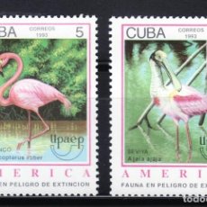 Sellos: CUBA1993 TEMA UPAEP FAUNA EN EXTINCION AVES 3323/24 2V.