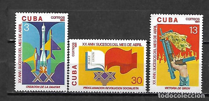 Sellos: CUBA SERIE COMPLETA NUEVA PERFECTA 1981 - Foto 1