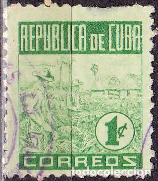 Sellos: 1948 - CUBA - TABACO - RECOLECCION - YVERT 314 - Foto 1