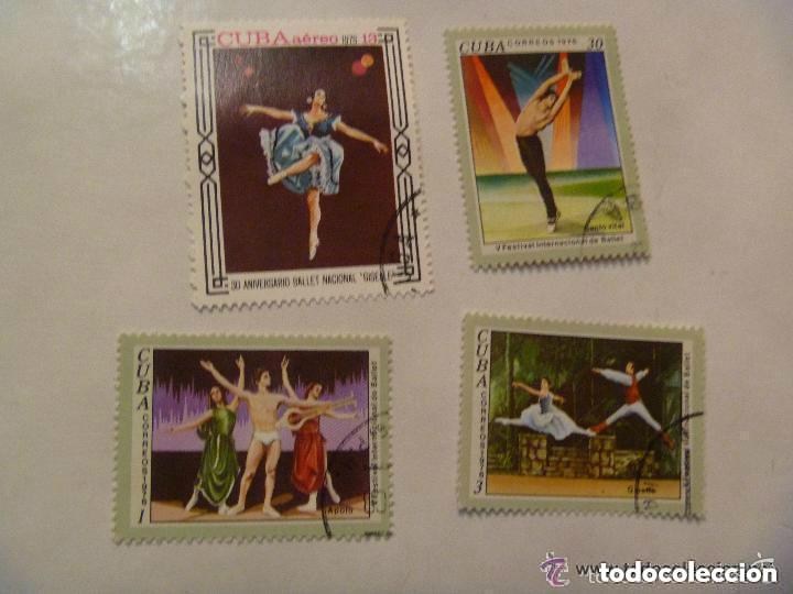 Sellos: LOTE DE 4 SELLOS DE CUBA : BALLETS - Foto 1