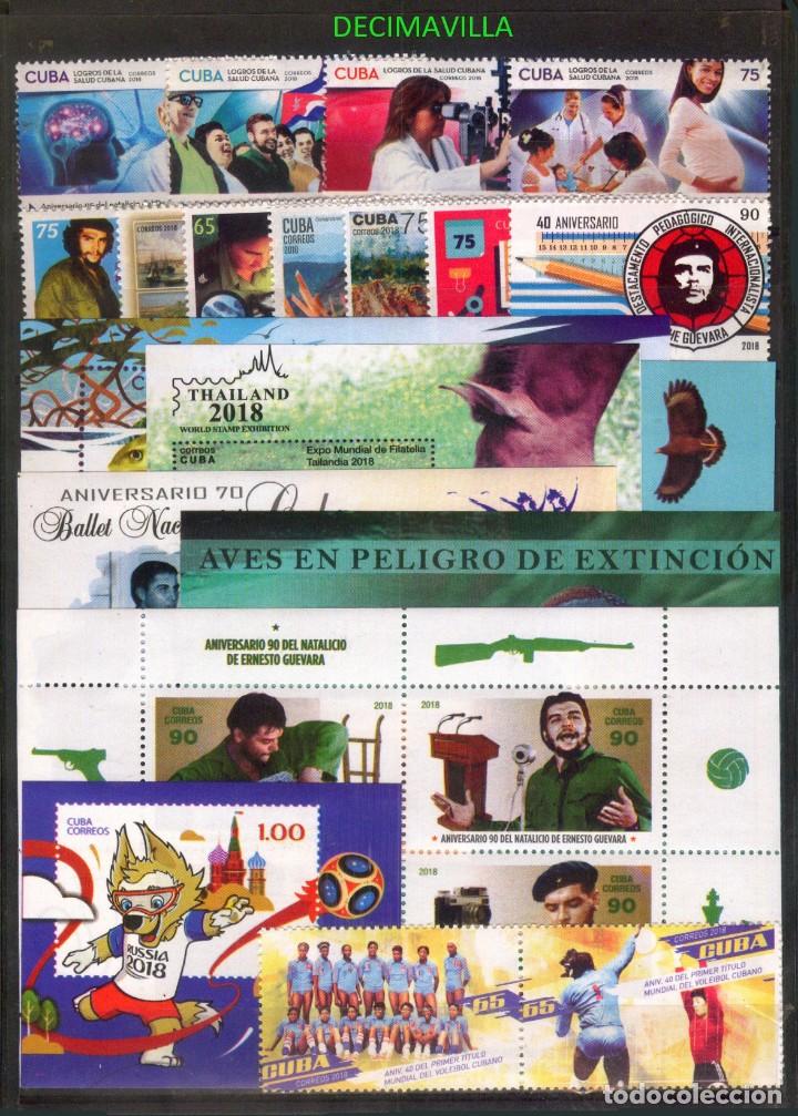 Sellos: CUBA/KUBA 2018, A&Ntilde;O USADO Y COMPLETO - Foto 3