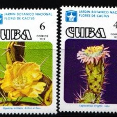 Selos: CUBA,1978 YVERT Nº 2054 / 2057 /**/, FLORES DEL CACTUS . Lote 178347956