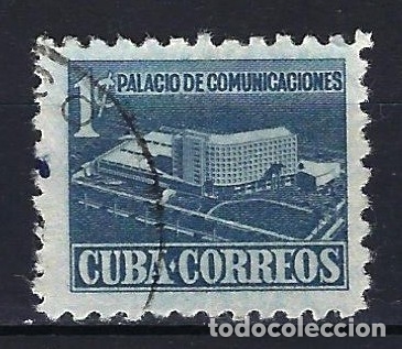 Sellos: CUBA 1952 - PALACIO DE COMUNICACIONES- TASAS - MICHEL 16 YVERT 353 - USADO - EDIFICIOS - Foto 1