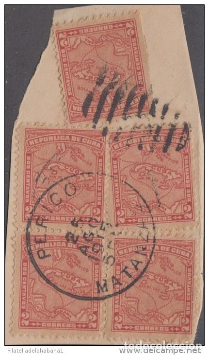 Selos: 1914.26 CUBA. 1914. Ed.196. 2c. MAPITA. MAPA DE CUBA. FRAGMENTO OFICINA POSTAL DE PERICO. 1915. USAD