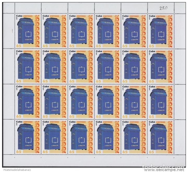 Sellos: 2011.513 CUBA 2011 COMPLETE MNH SHEET. BUZONES. MAILBOX.
