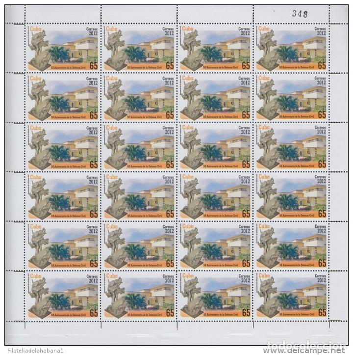 Stamps: 2012.519 CUBA 2012 COMPLETE MNH SHEET. DEFENSA CIVIL.