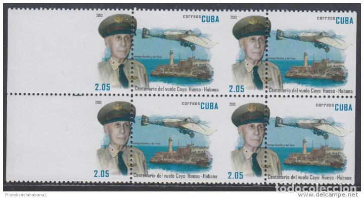 Stamps: 2012.110 CUBA 2012 MNH PERFORATION DISPLACED ERROR BLOCK 4. VUELO DE CAYO HUESO A LA HABANA. KEY WES