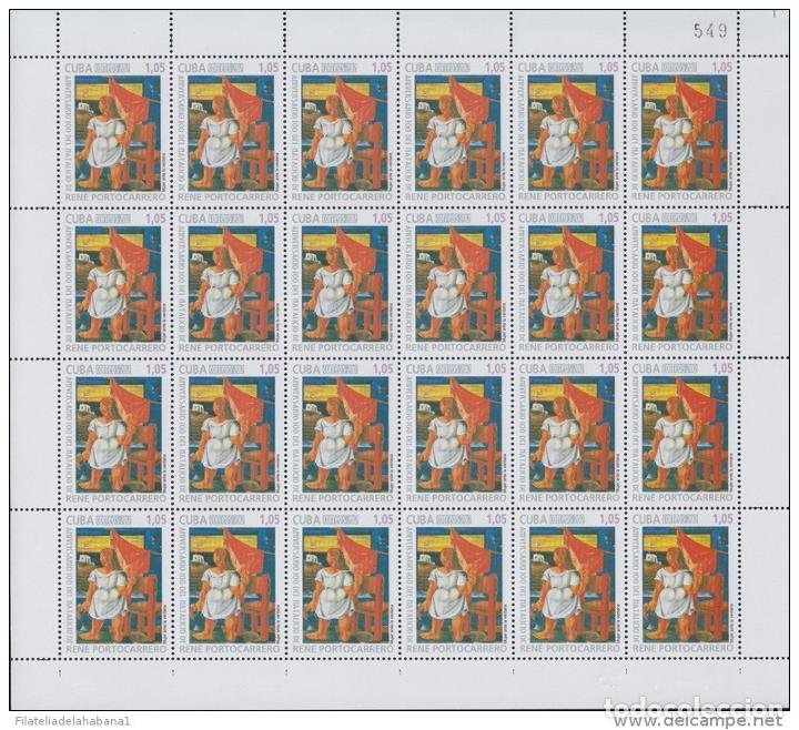Stamps: 2012.503 CUBA 2012 COMPLETE MNH SHEET.  ARTE. ART. RENE POSTOCARRERO.