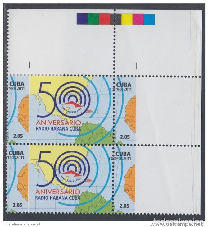 Stamps: 2011.103 CUBA 2011 MNH PERFORATION ERROR PAIR. 50 ANIV RADIO CUBANA.