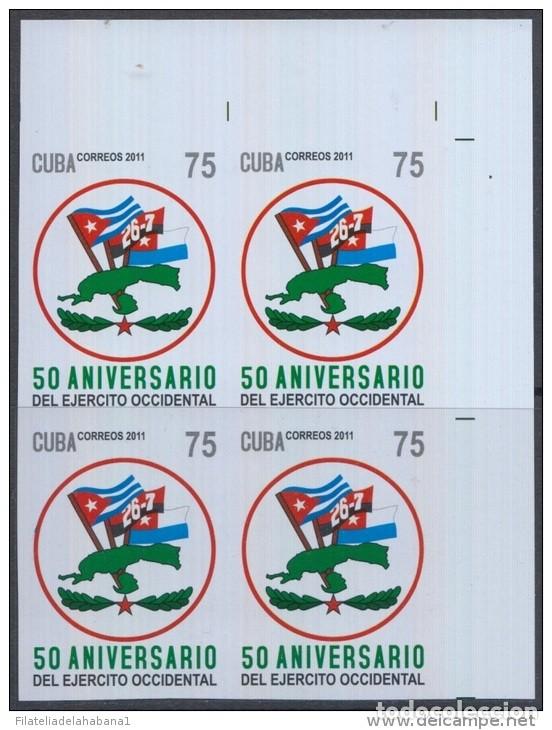 Sellos: 2011.302 CUBA MNH PROOF ERROR BLOCK. EJERCITO OCCIDENTAL ARMY - Foto 2