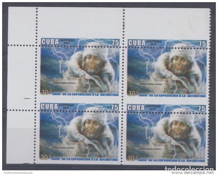 Sellos: 2012.200 CUBA MNH PROOF ERROR BLOCK. PERFORATION ERROR. POLAR EXPEDITION. - Foto 1