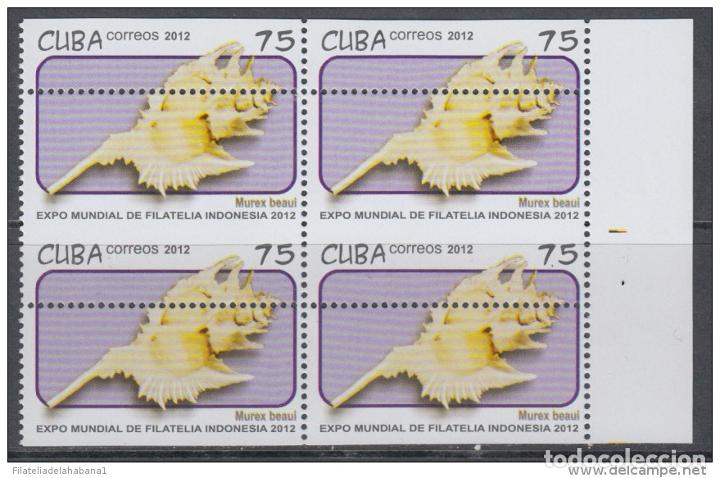 Sellos: 2012.210 CUBA MNH PROOF ERROR BLOCK. PERFORATION ERROR. INDONESIA. SNAILS - Foto 1