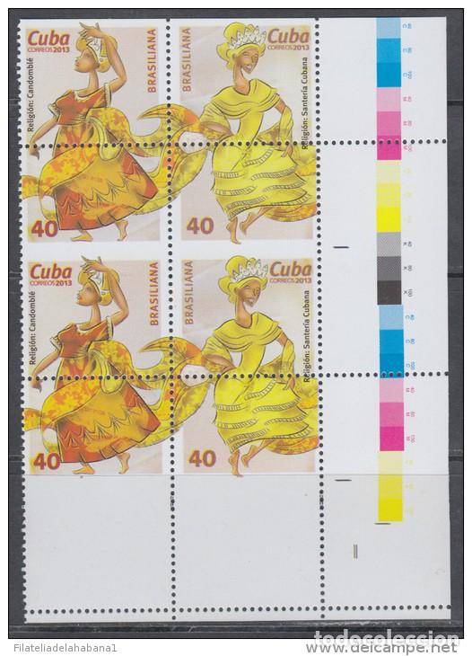 Sellos: 2013.301 CUBA MNH PROOF ERROR BLOCK. PERFORATION ERROR. BRASIL. BRAZIL. - Foto 2