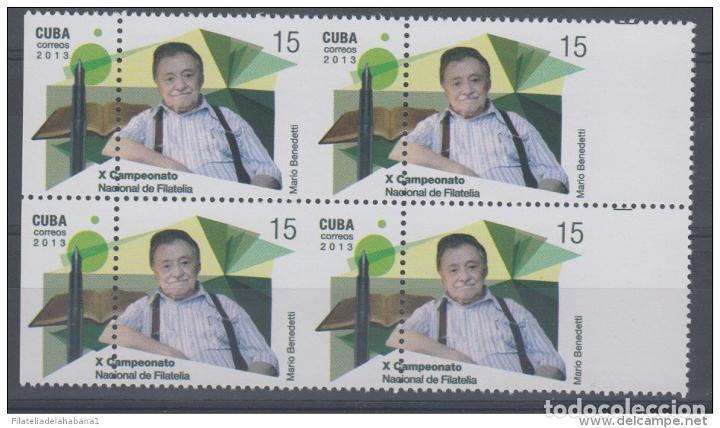 Sellos: 2013.321 CUBA MNH PROOF ERROR BLOCK PERFORATION ERROR MARIO BENEDETTI - Foto 2