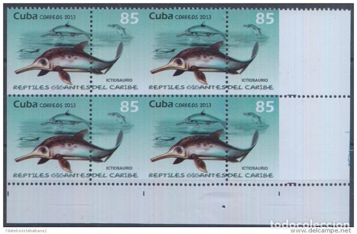 Sellos: 2013.357 CUBA MNH PROOF ERROR BLOCK. IMPERFORATED. DINOSAURS. PREHISTORY. - Foto 2