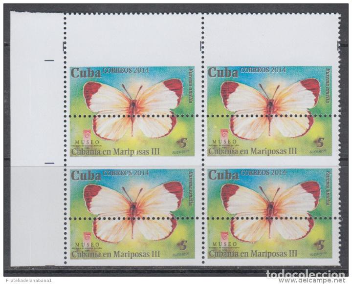 Sellos: 2014.222 CUBA PROOF ERROR BLOCK. PERFORATION ERROR BUTTERFLIES MARIPOSAS - Foto 1