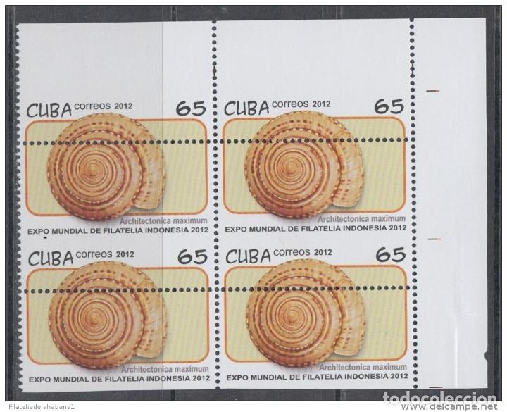 Sellos: 2012.208 CUBA MNH PROOF ERROR BLOCK. PERFORATION ERROR. INDONESIA. SNAILS - Foto 2