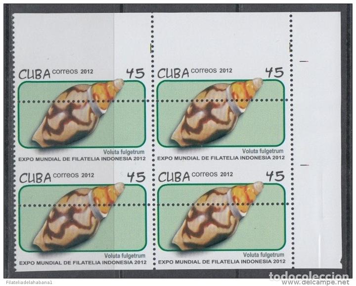 Sellos: 2012.207 CUBA MNH PROOF ERROR BLOCK. PERFORATION ERROR. INDONESIA. SNAILS - Foto 2