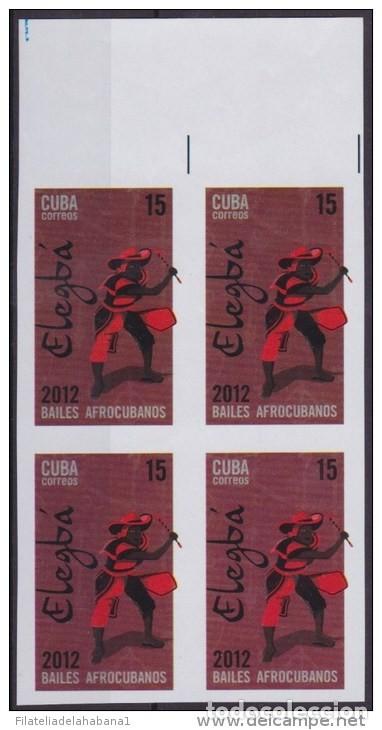 Sellos: 2012.255 CUBA MNH PROOF ERROR BLOCK IMPERF ERROR MNH PROOF ELEGUA DANCE. - Foto 2
