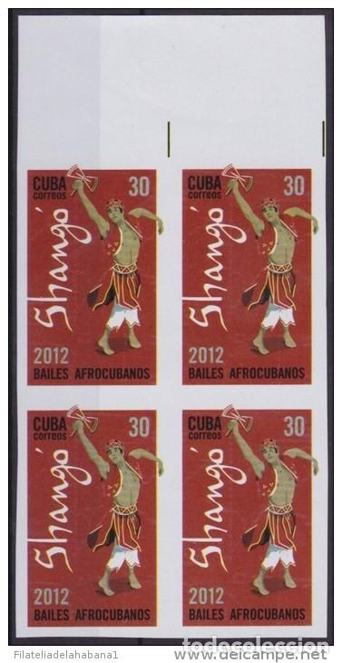 Sellos: 2012.254 CUBA MNH PROOF ERROR BLOCK IMPERF ERROR MNH PROOF SHANGO DANCE . - Foto 1