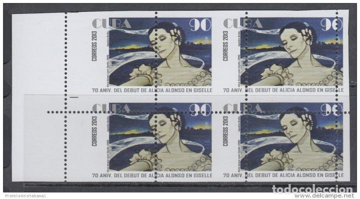 Sellos: 2013.317 CUBA MNH PROOF ERROR BLOCK. PERFORATION ERROR BALLET ALONSO. - Foto 1