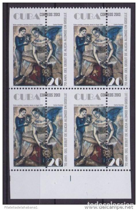 Sellos: 2013.310 CUBA MNH PROOF ERROR BLOCK. PERFORATION ERROR. BALLET ALONSO. - Foto 2