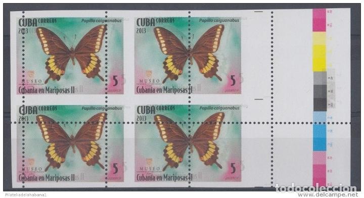 Sellos: 2013.341 CUBA MNH PROOF ERROR BLOCK PERF ERROR BUTTERFLIES MARIPOSAS - Foto 1